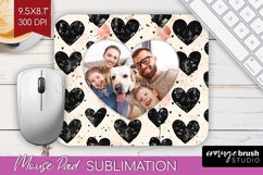 Valentines Day Photo Mouse Pad PNG - Heart Picture Frame Pad Product Image 1