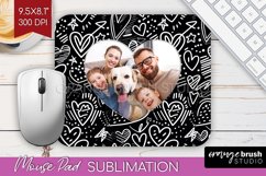 Valentines Day Photo Mouse Pad PNG - Heart Picture Frame Pad Product Image 1