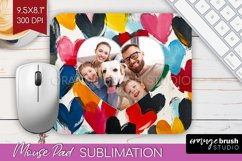 Valentines Day Photo Mouse Pad PNG - Heart Picture Frame Pad Product Image 1