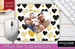Valentines Day Photo Mouse Pad PNG - Heart Picture Frame Pad Product Image 1