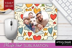 Valentines Day Photo Mouse Pad PNG - Heart Picture Frame Pad Product Image 1