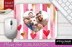 Valentines Day Photo Mouse Pad PNG - Heart Picture Frame Pad Product Image 1