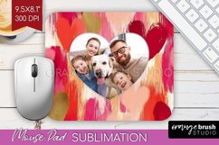 Valentines Day Photo Mouse Pad PNG - Heart Picture Frame Pad Product Image 1