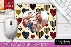 Valentines Day Photo Mouse Pad PNG - Heart Picture Frame Pad Product Image 1