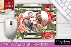 Floral Photo Mouse Pad PNG - Peony Flower Picture Frame Pad Product Image 1