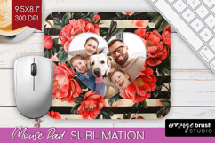Floral Photo Mouse Pad PNG - Peony Flower Picture Frame Pad Product Image 1