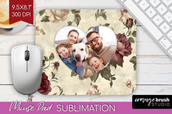 Floral Photo Mouse Pad PNG - Peony Flower Picture Frame Pad Product Image 1