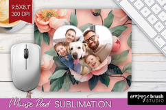 Floral Photo Mouse Pad PNG - Peony Flower Picture Frame Pad Product Image 1