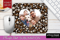 Retro Flowers Photo Mouse Pad PNG - Floral Picture Frame Pad Product Image 1