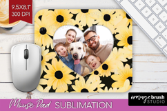 Retro Flowers Photo Mouse Pad PNG - Floral Picture Frame Pad Product Image 1