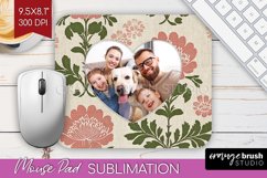 Flowers Photo Mouse Pad PNG - Vintage Floral Picture Frame Product Image 1