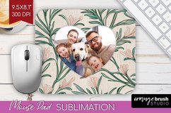 Flowers Photo Mouse Pad PNG - Vintage Floral Picture Frame Product Image 1