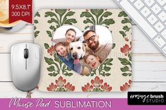 Flowers Photo Mouse Pad PNG - Vintage Floral Picture Frame Product Image 1