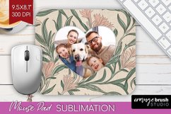 Flowers Photo Mouse Pad PNG - Vintage Floral Picture Frame Product Image 1