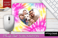 Tie Dye Photo Mouse Pad PNG - Rainbow Picture Frame Mouse Product Image 1