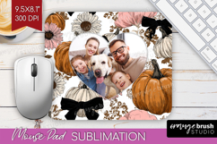 Pumpkun Photo Mouse Pad PNG - Fall Picture Frame Mouse Pad Product Image 1
