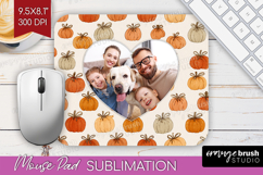 Pumpkun Photo Mouse Pad PNG - Fall Picture Frame Mouse Pad Product Image 1