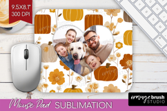 Pumpkun Photo Mouse Pad PNG - Fall Picture Frame Mouse Pad Product Image 1