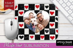 Heart Pattern Photo Mouse Pad PNG - Valentines Day Picture Product Image 1