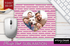 Heart Pattern Photo Mouse Pad PNG - Valentines Day Picture Product Image 1