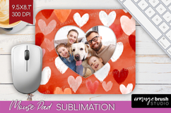 Heart Pattern Photo Mouse Pad PNG - Valentines Day Picture Product Image 1