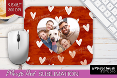 Heart Pattern Photo Mouse Pad PNG - Valentines Day Picture Product Image 1