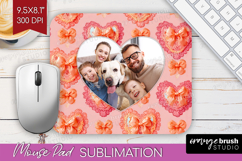 Heart Pattern Photo Mouse Pad PNG - Valentines Day Picture Product Image 1