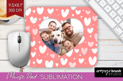 Heart Pattern Photo Mouse Pad PNG - Valentines Day Picture Product Image 1