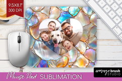 Pearl Photo Mouse Pad PNG - Pearl Texture Picture Frame Pad Product Image 1
