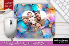 Pearl Photo Mouse Pad PNG - Pearl Texture Picture Frame Pad Product Image 1