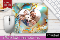 Pearl Photo Mouse Pad PNG - Pearl Texture Picture Frame Pad Product Image 1