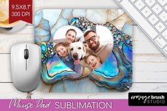 Pearl Photo Mouse Pad PNG - Pearl Texture Picture Frame Pad Product Image 1