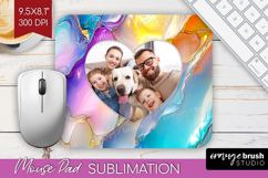Pearl Photo Mouse Pad PNG - Pearl Texture Picture Frame Pad Product Image 1