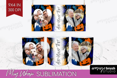 Halloween Photo Mug Wrap PNG - Brush Stroke Picture Frame Product Image 1
