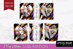 Halloween Photo Mug Wrap PNG - Brush Stroke Picture Frame Product Image 1
