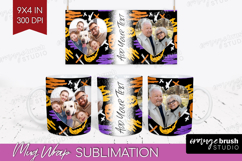 Halloween Photo Mug Wrap PNG - Brush Stroke Picture Frame Product Image 1