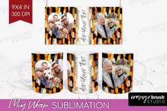 Halloween Photo Mug Wrap PNG - Brush Stroke Picture Frame Product Image 1