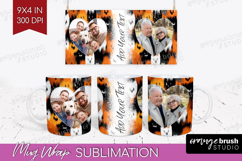 Halloween Photo Mug Wrap PNG - Brush Stroke Picture Frame Product Image 1