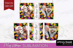 Halloween Photo Mug Wrap PNG - Brush Stroke Picture Frame Product Image 1