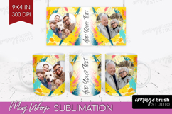 Brush Stroke Photo Mug Wrap PNG - Abstract Texture Picture Product Image 1