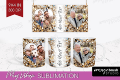Glitter Photo Mug Wrap PNG - Sparkle Picture Frame Mug Product Image 1