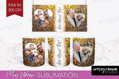Glitter Photo Mug Wrap PNG - Sparkle Picture Frame Mug Product Image 1