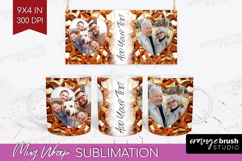 Rose Gold Photo Mug Wrap PNG - Abstract Picture Frame Mug Product Image 1