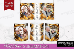 Rose Gold Photo Mug Wrap PNG - Abstract Picture Frame Mug Product Image 1
