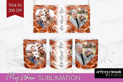 Rose Gold Photo Mug Wrap PNG - Abstract Picture Frame Mug Product Image 1