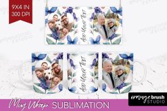Floral Photo Mug Wrap PNG - Sping Flowers Picture Frame Mug Product Image 1