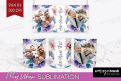 Floral Photo Mug Wrap PNG - Sping Flowers Picture Frame Mug Product Image 1