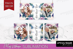 Floral Photo Mug Wrap PNG - Sping Flowers Picture Frame Mug Product Image 1