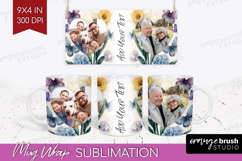 Floral Photo Mug Wrap PNG - Sping Flowers Picture Frame Mug Product Image 1