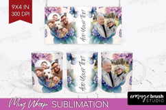 Floral Photo Mug Wrap PNG - Sping Flowers Picture Frame Mug Product Image 1